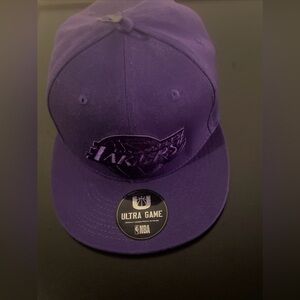Los Angeles Lakers Snapback Hat Purple Ultra Game One Size Unisex Adult